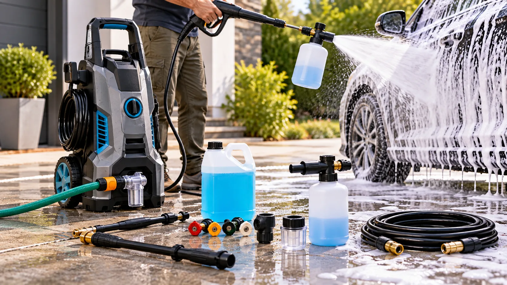 Detergente y espuma en hidrolavadoras: compatibilidad y uso