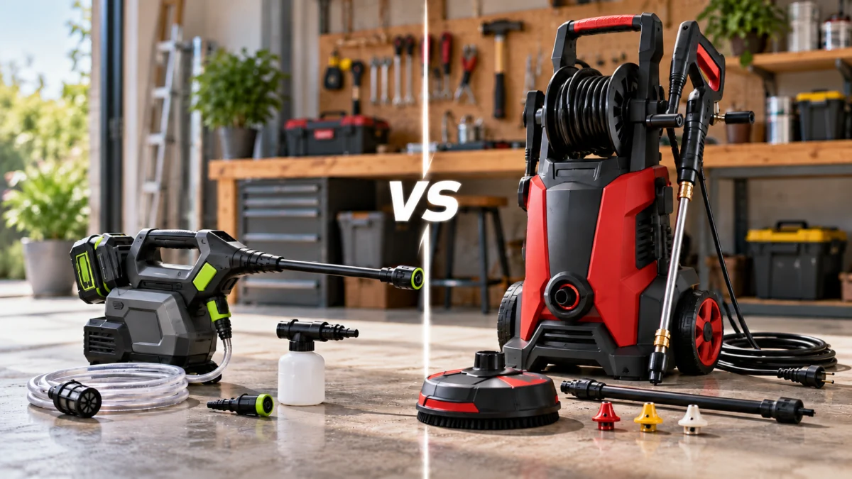 Hidrolavadora inalámbrica vs eléctrica: diferencias y cuál conviene