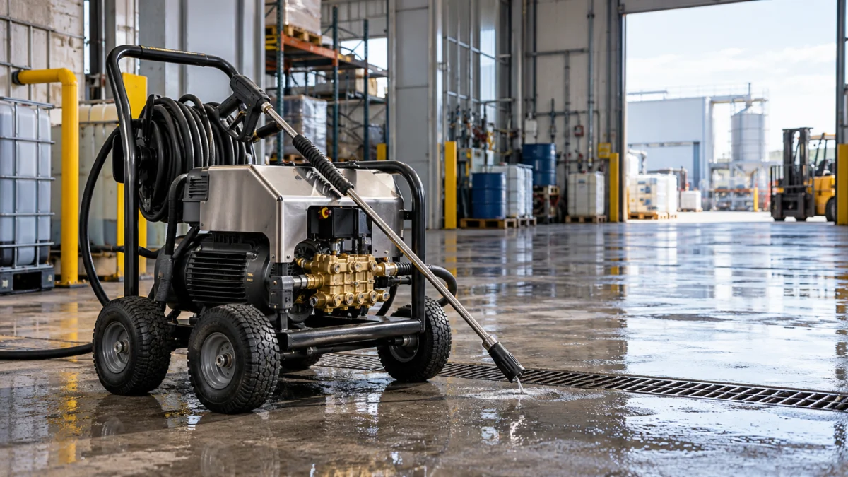 Hidrolavadora para limpieza industrial