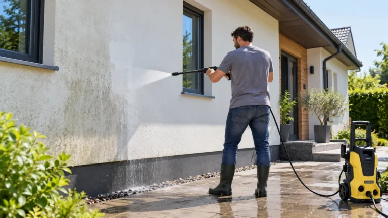 ¿Se puede usar una hidrolavadora sobre pintura exterior?